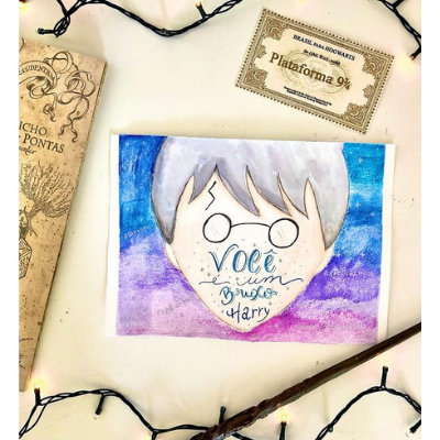 Lettering em Aquarela - Harry Potter